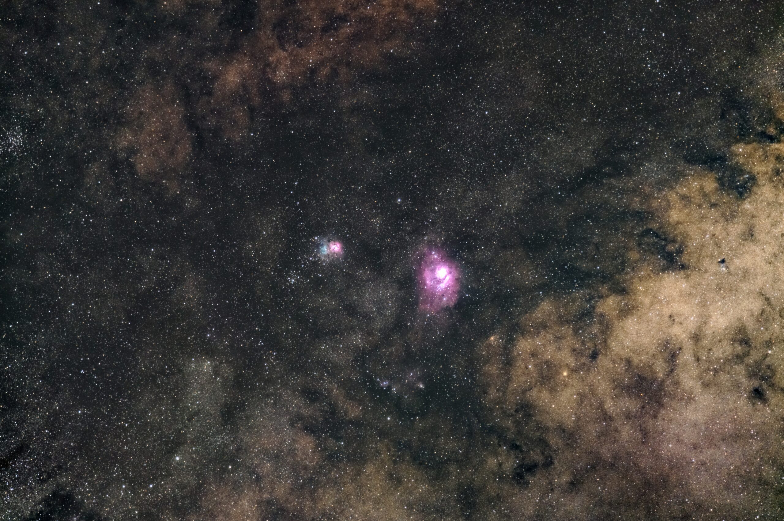 Lagoon and Trifid Nebulae